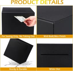 Stainless Steel Piggy Bank, a Student Internet Celebrity Savings Box That Only Allows Deposits, a Durable Metal Money Box.