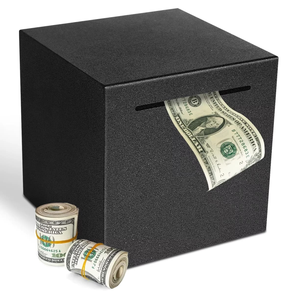 Stainless Steel Piggy Bank, a Student Internet Celebrity Savings Box That Only Allows Deposits, a Durable Metal Money Box.