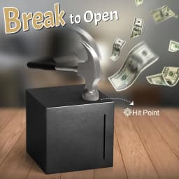 Stainless Steel Piggy Bank, a Student Internet Celebrity Savings Box That Only Allows Deposits, a Durable Metal Money Box.