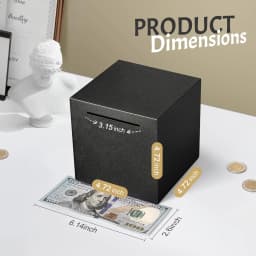 Stainless Steel Piggy Bank, a Student Internet Celebrity Savings Box That Only Allows Deposits, a Durable Metal Money Box.