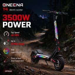 ONECNA T4/T3/T2 Adult Electric Scooter/3500W/1200W/1000W, Father's Day Gift, Single Motor with 50 Miles Range Battery, Up to 40 MPH Top Speed E-Scooter, Foldable Convenient Commuting Scooter for Adults RGB
