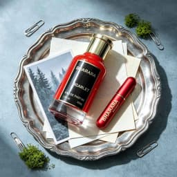 Bharara Scarlet EDP Versatile all-day fragrance. Balanced pleasant notes, not overpowering. Great for office, dating, travel. Portable lasting perfume for everyday lifestyle.