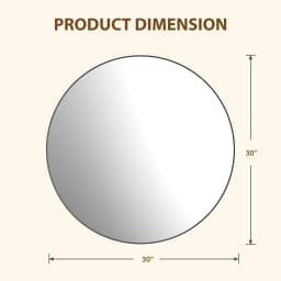 JHK Groove Gold Round Vanity Framed Mirror for Wall Bathroom Mirror for Over Sink Wall Circle Mirror with Matte Metal Frame Modern Wall Mount Vanity Mirrors for Home Decor Living Room