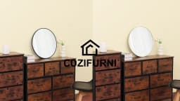 JHK Groove Gold Round Vanity Framed Mirror for Wall Bathroom Mirror for Over Sink Wall Circle Mirror with Matte Metal Frame Modern Wall Mount Vanity Mirrors for Home Decor Living Room