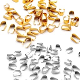 100pcs/Lot Gold Stainless Steel Clasps Bails Charm Melon Seeds Buckle Personalized Necklace Bracelet Connectors Jewelry Findings