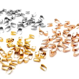 100pcs/Lot Gold Stainless Steel Clasps Bails Charm Melon Seeds Buckle Personalized Necklace Bracelet Connectors Jewelry Findings