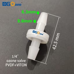 1/8' 3/16' 1/4' SPA Check Valve Ozone Proof Valve Non-return Valve PVDF Body Acid and Alkali Resistant DGOzone