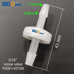 1/8' 3/16' 1/4' SPA Check Valve Ozone Proof Valve Non-return Valve PVDF Body Acid and Alkali Resistant DGOzone