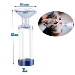Dog Cat Inhaler Spacer Feline/Cannie Aerosol Chamber Inhaler for Adults Children Cats/Dogs Come with 3 Size Mask and Instruction