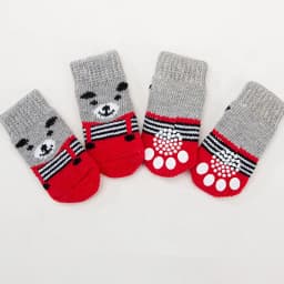 4Pcs/set Cute Pet Fashion Pet Socks Anti Slip Skid Bottom Lovely Puppy Dogs Pet Knits Socks for Cats Dog Toy Supplies