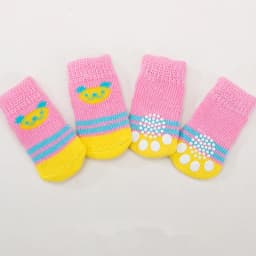 4Pcs/set Cute Pet Fashion Pet Socks Anti Slip Skid Bottom Lovely Puppy Dogs Pet Knits Socks for Cats Dog Toy Supplies