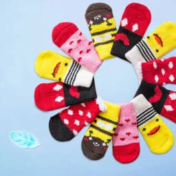 4Pcs/set Cute Pet Fashion Pet Socks Anti Slip Skid Bottom Lovely Puppy Dogs Pet Knits Socks for Cats Dog Toy Supplies