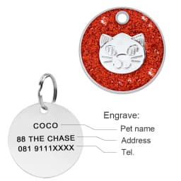 Personalized Laser Engraving Metal Pet Name Tag Anti-lost Customized Dog Cat ID Collar Puppy Nameplate Tag Pendant Supplies