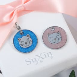 Personalized Laser Engraving Metal Pet Name Tag Anti-lost Customized Dog Cat ID Collar Puppy Nameplate Tag Pendant Supplies