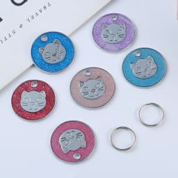 Personalized Laser Engraving Metal Pet Name Tag Anti-lost Customized Dog Cat ID Collar Puppy Nameplate Tag Pendant Supplies