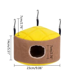 Parrot Hanging Hammock Winter Warm Nest Plush Hideout Snuggle to Sleep for Play Rest for Parakeet Sugar Glider B03E