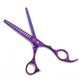 Purple Dragon Dog Grooming Scissors 6.5" 7" Stainless Up Curved Scissors Professional Pet Shears Chunker Thinning Scissors Z3002