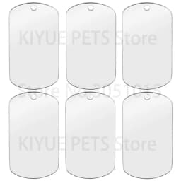 10 Pcs Blank ID Tag Stainless Steel Military Name Plate Keychain For DIY Accessories Custom Logo Name Women Men Keychain Ring