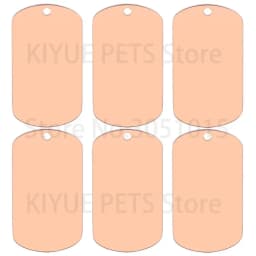10 Pcs Blank ID Tag Stainless Steel Military Name Plate Keychain For DIY Accessories Custom Logo Name Women Men Keychain Ring