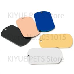 10 Pcs Blank ID Tag Stainless Steel Military Name Plate Keychain For DIY Accessories Custom Logo Name Women Men Keychain Ring