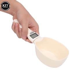 Pet Food Spoon Scale Electronic Measuring Tool for cat Dog Feeding Bowl Digital Precise Detachable Scooper with LED Display 