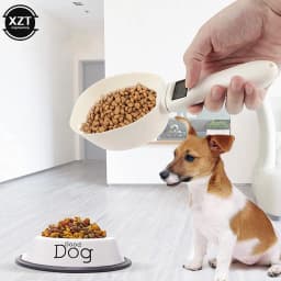 Pet Food Spoon Scale Electronic Measuring Tool for cat Dog Feeding Bowl Digital Precise Detachable Scooper with LED Display 