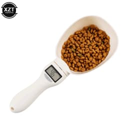 Pet Food Spoon Scale Electronic Measuring Tool for cat Dog Feeding Bowl Digital Precise Detachable Scooper with LED Display 