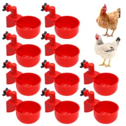 Automatic Chicken Water Feed Drinking Bowl Kit Farm Coop Poultry Waterer Drinking Water Feeder for Chicks Duck Goose Turkey