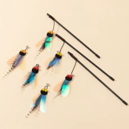 Cat Toys Feather Toy for Cats Teaser Stick Bite Resistant Butterfly Cat Toys Interactive Durable Cats Toy with Bell Pet Products