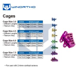 TTA Cages RAPID titanium Tibial Tuberosity Advancement veterinary orthopedic instruments pet animal surgical winortho cortex