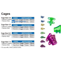 TTA Cages RAPID titanium Tibial Tuberosity Advancement veterinary orthopedic instruments pet animal surgical winortho cortex