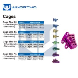 TTA Cages RAPID titanium Tibial Tuberosity Advancement veterinary orthopedic instruments pet animal surgical winortho cortex