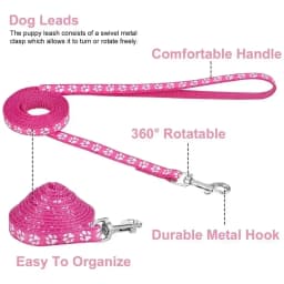 Dog Collar Leash Lead Nylon Adjustable Pet Leash Collar Dog Collar and Leash Set for Small Medium Large Dogs Puppy Pet Supplies