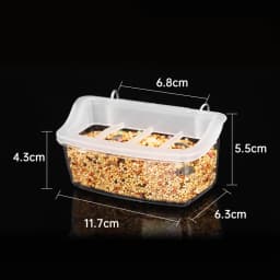 Parrot Feeder Drinker Bird Supplies Bird Cage Parrot Birds Water Hanging Bowl Feeder Box Pet Cage Plastic Food Container