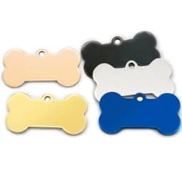 10 Pcs Blank Tag Stainless Steel Bone Keychain for DIY Custom Logo Tag Pet Dog Tag Collar Pet Accessoriess Charm