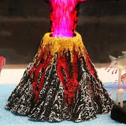8.5*5.5cm Simulation Volcano Ornaments Creative Air Stone Micro-landscape High Quality Fish Tank Decor