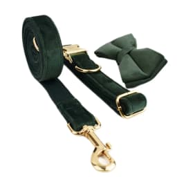 Personalized Velvet Dog Collar Harness Leash Set Custom Dog Collars Luxury Dog Collar Leashes Harness Bow Velvet10