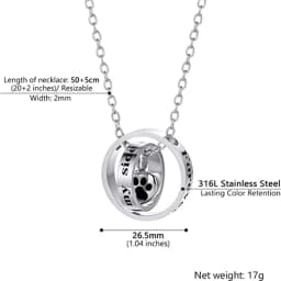 Heart Urn Necklace for Ashes Stainless Steel Cremation Necklace with Heart Waterproof Ashes Necklace Memorial Keepsake