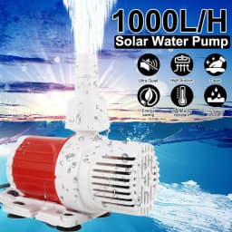 10W 1000L/H Aquarium Water Pump DC 12V Fountain Water Pump with 16.4ft High Lift for Aquarium Fish Tank Pond Fountain