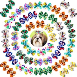 10/20/30PCS Pet Hair Bows Dog Grooming Accessories Bow With Rubber Bands For Dogs Headwear Puppy Cat Bow Pet Supplies
