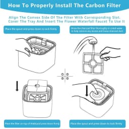 Replacement Activated Carbon Filter For Cat Water Drinking Fountain Replaced Filters Flower Pet Dog Square Fountain Dispenser