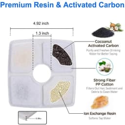 Replacement Activated Carbon Filter For Cat Water Drinking Fountain Replaced Filters Flower Pet Dog Square Fountain Dispenser