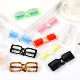 Pet Accessories Multicolor Triangle Frames Mirror Square Glasses Cat Glasses Dog Sunglasses Pet Eyeglasses Dog Sunglasses