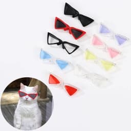 Pet Accessories Multicolor Triangle Frames Mirror Square Glasses Cat Glasses Dog Sunglasses Pet Eyeglasses Dog Sunglasses