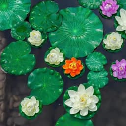 10PCS EVA Artificial Water Lilies - Lotus Leaves - Suitable for Pond, Aquarium - Fish Pond and Terrace Decoration