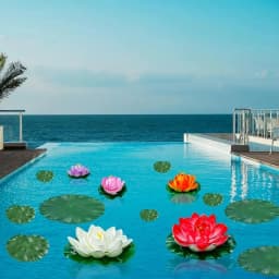 10PCS EVA Artificial Water Lilies - Lotus Leaves - Suitable for Pond, Aquarium - Fish Pond and Terrace Decoration