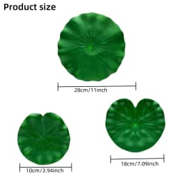 10PCS EVA Artificial Water Lilies - Lotus Leaves - Suitable for Pond, Aquarium - Fish Pond and Terrace Decoration
