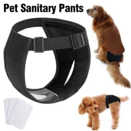Breathable Menstrual Period Easy To Wear Dog Shorts Panties With 3 Diapers Pet Sanitary Pants Physiological Pants
