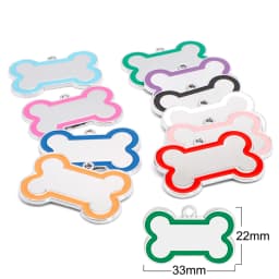 Wholesale 20pcs Dog Cat Tag Pet Dog Collar Accessories Personalized Paw Shape ID Tags Name No. Telephone Tags For Dog Supplies