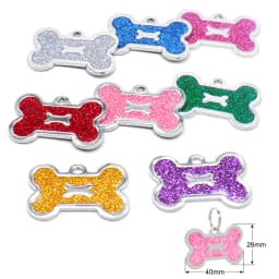 Wholesale 20pcs Dog Cat Tag Pet Dog Collar Accessories Personalized Paw Shape ID Tags Name No. Telephone Tags For Dog Supplies